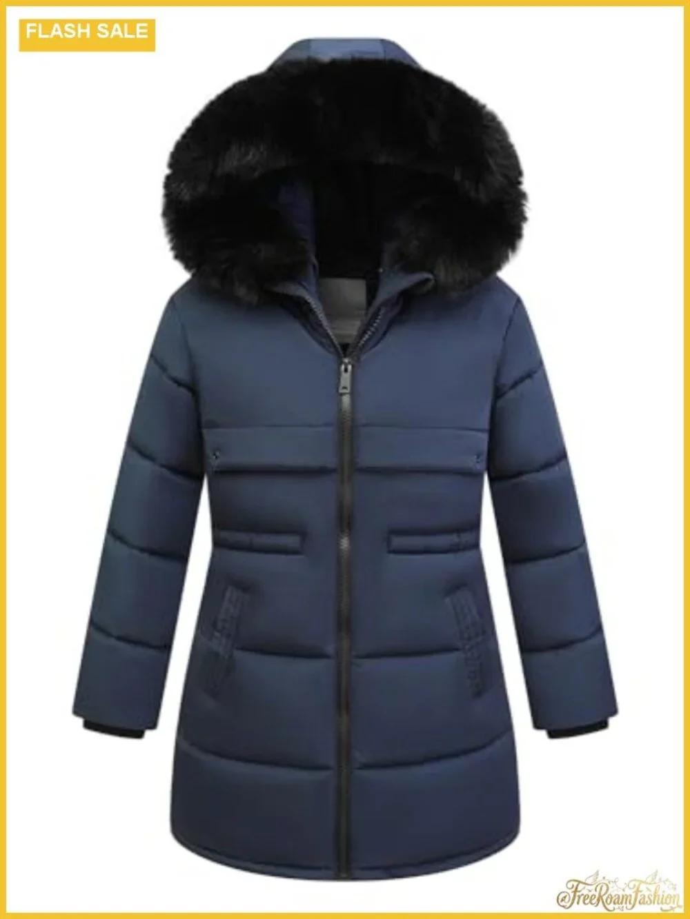 Girls Winter Parka Warm Hooded Puffer Jacket